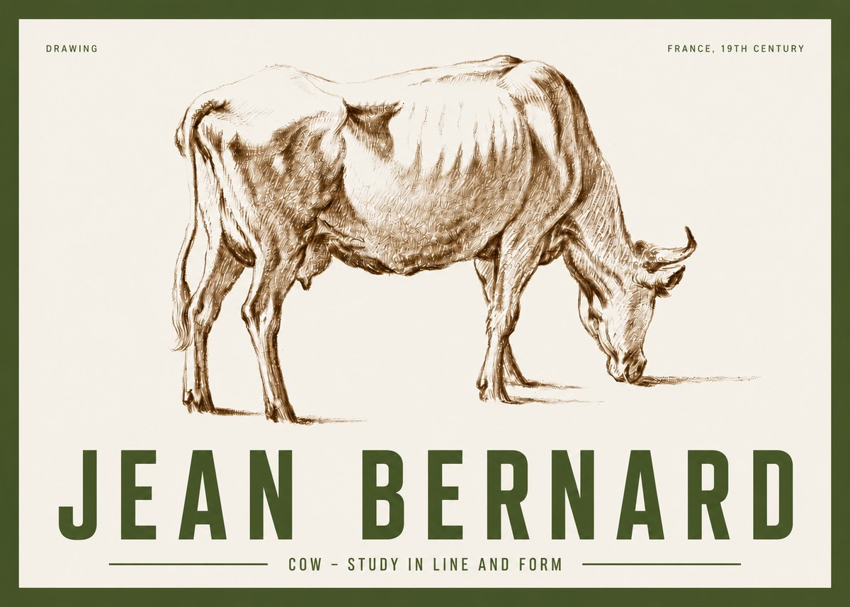 Jean Bernard Cow II No5 - Poster