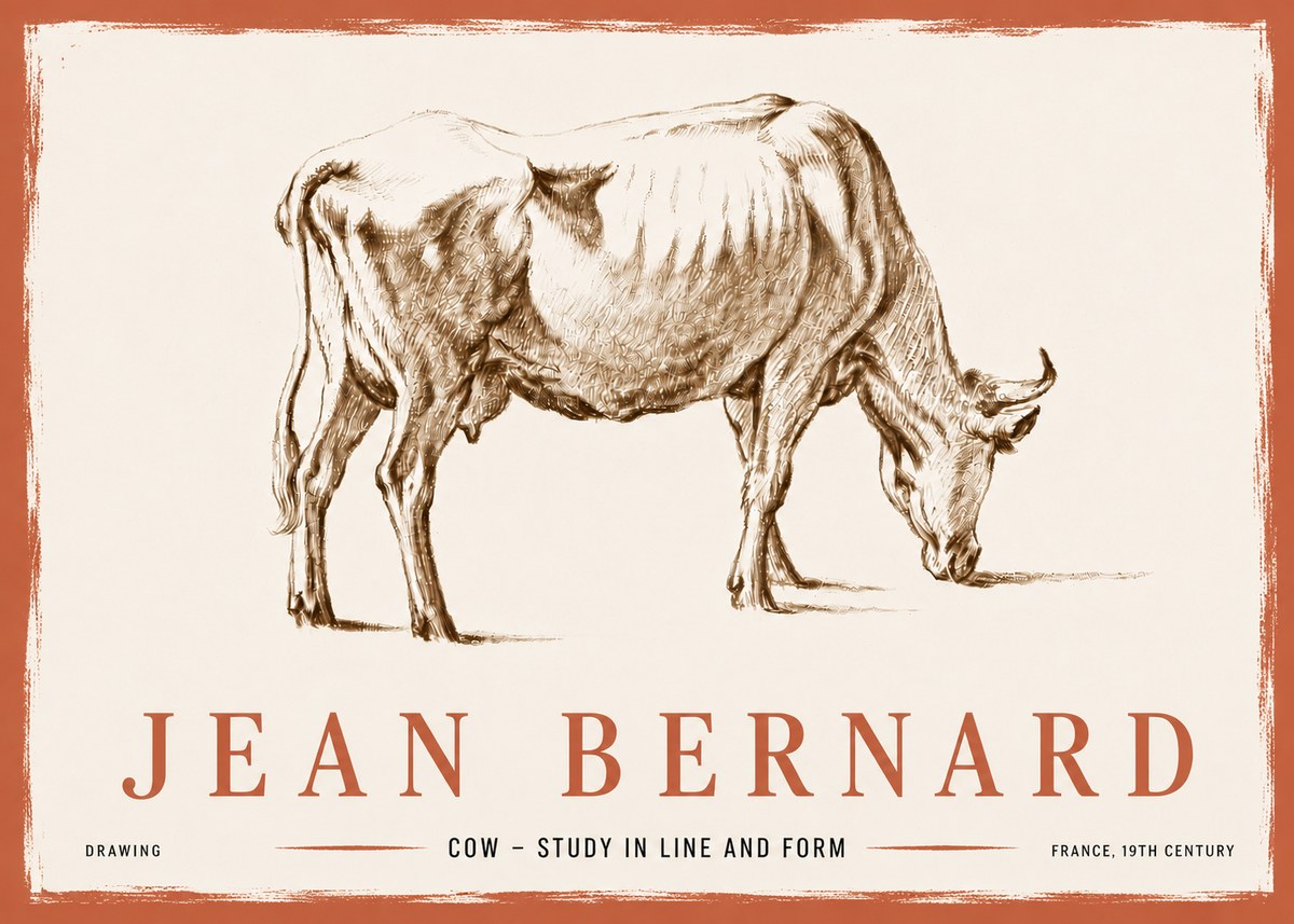 Jean Bernard Cow II No6 - Poster