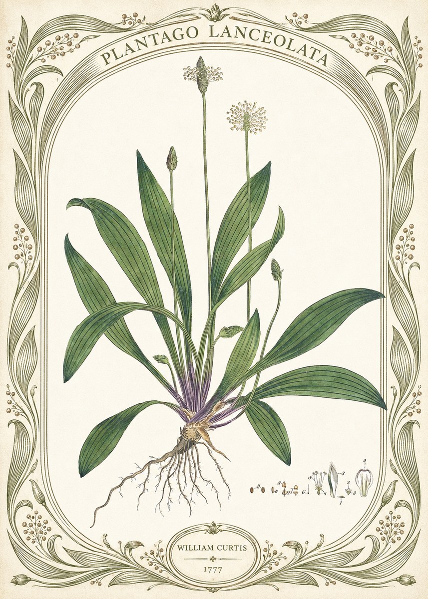 William Curtis Plantago Lanceolata III No5 - Poster