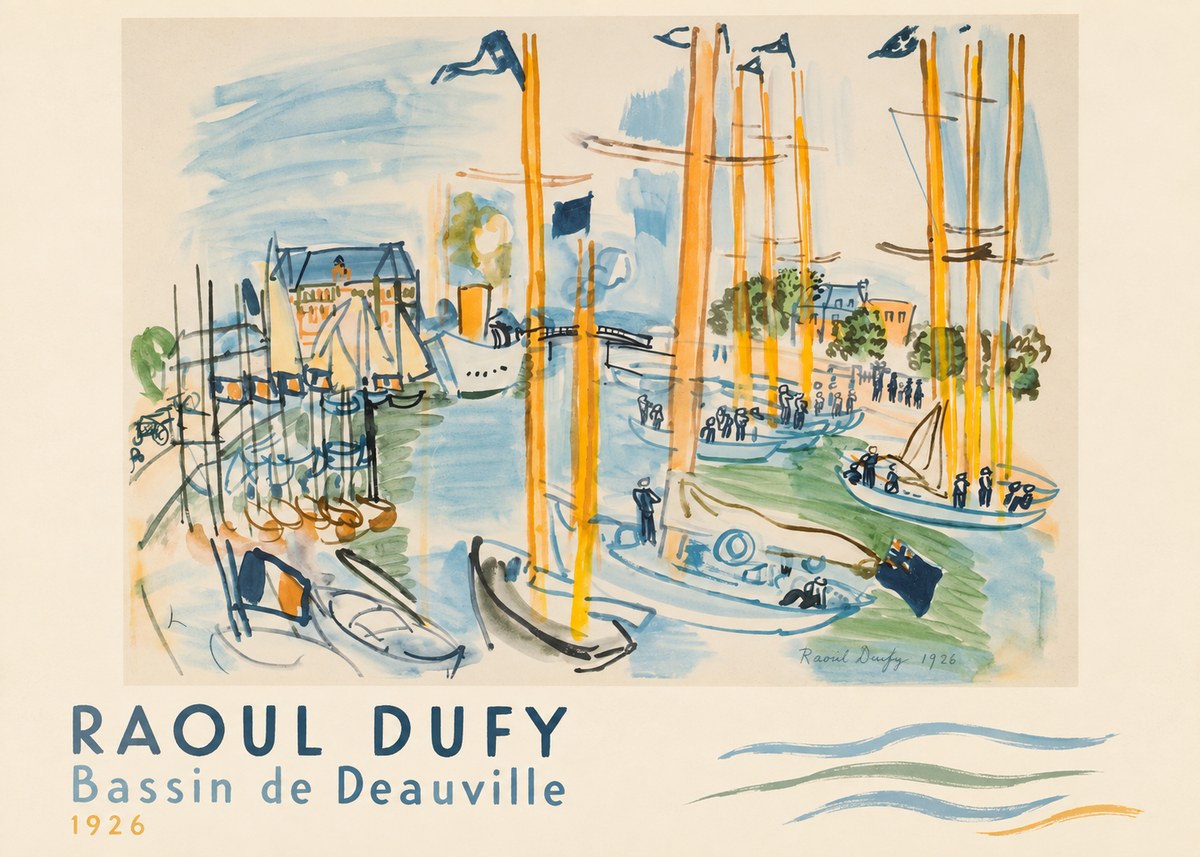 Raoul Dufy Bassin De Deauville No5 - Poster