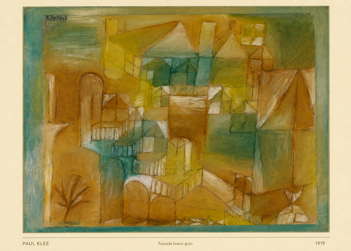 Paul Klee Fassade Braun-grün No5 - Poster