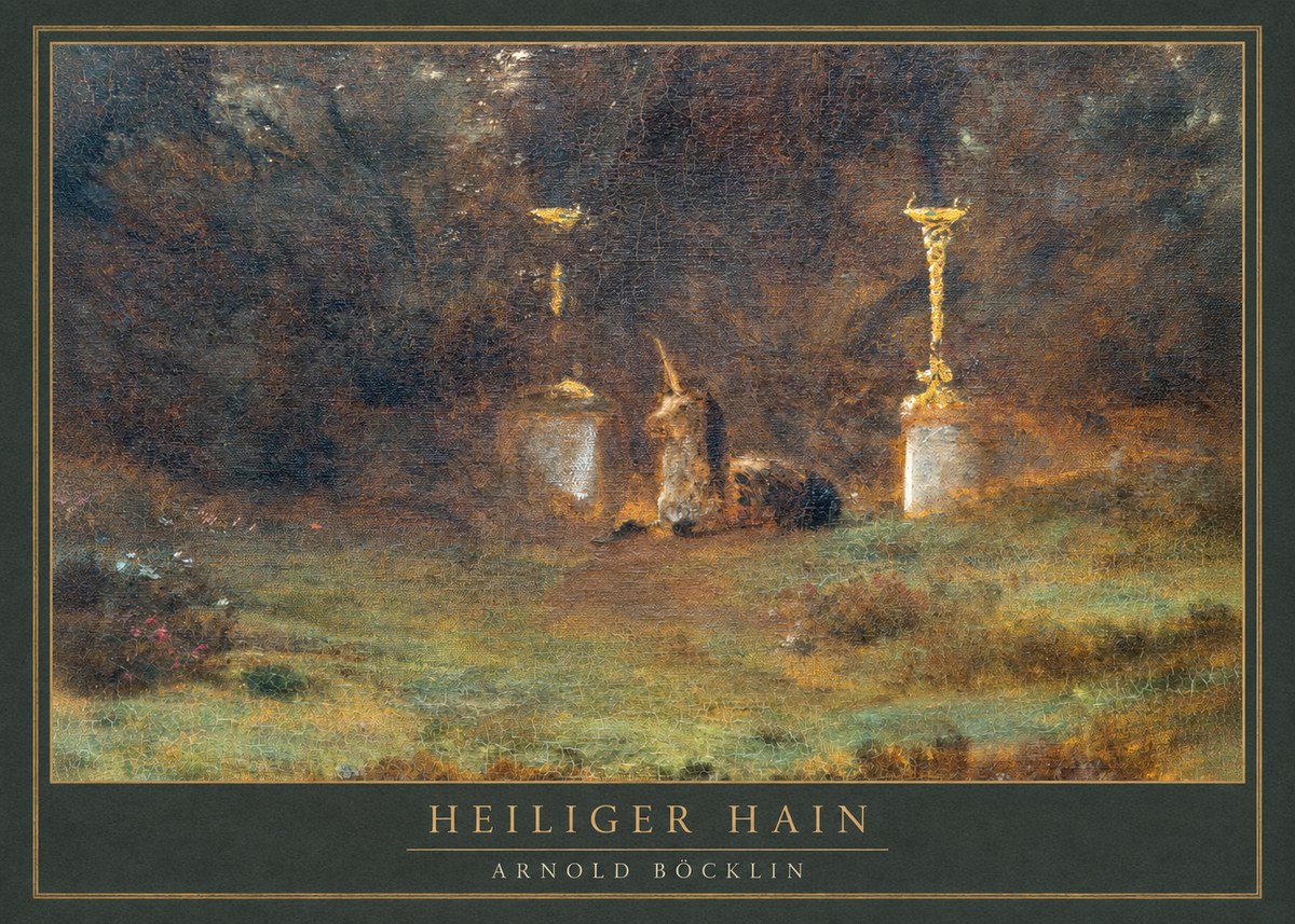 Arnold Böcklin Heiliger Hain No1 - Poster