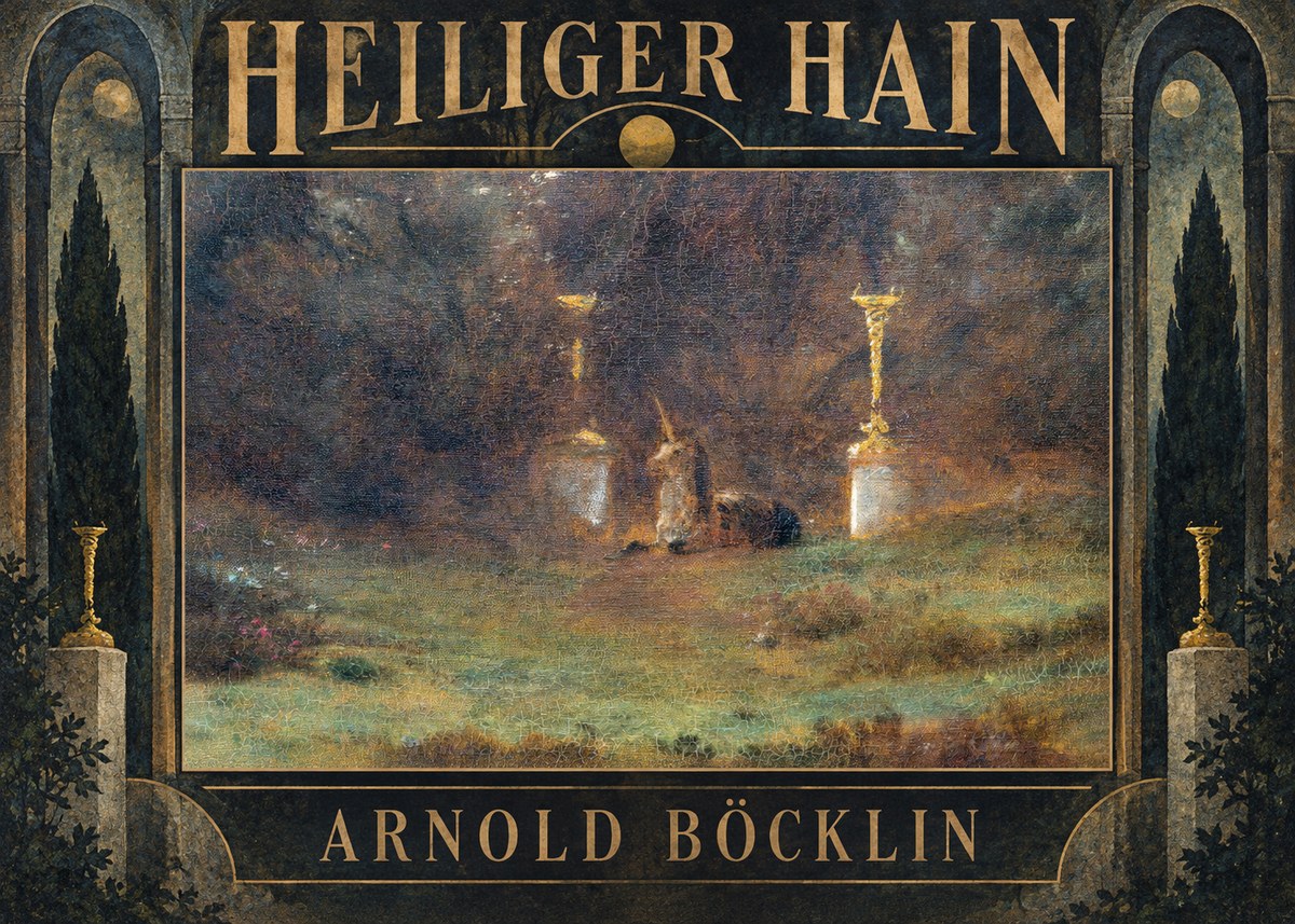 Arnold Böcklin Heiliger Hain No5 - Poster
