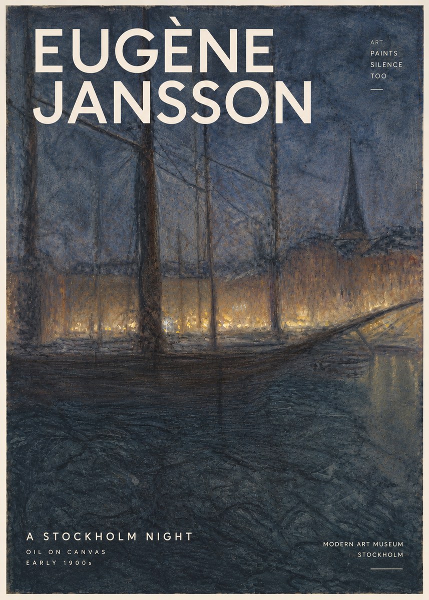 Eugène Jansson Evening on the Water No6 - Poster