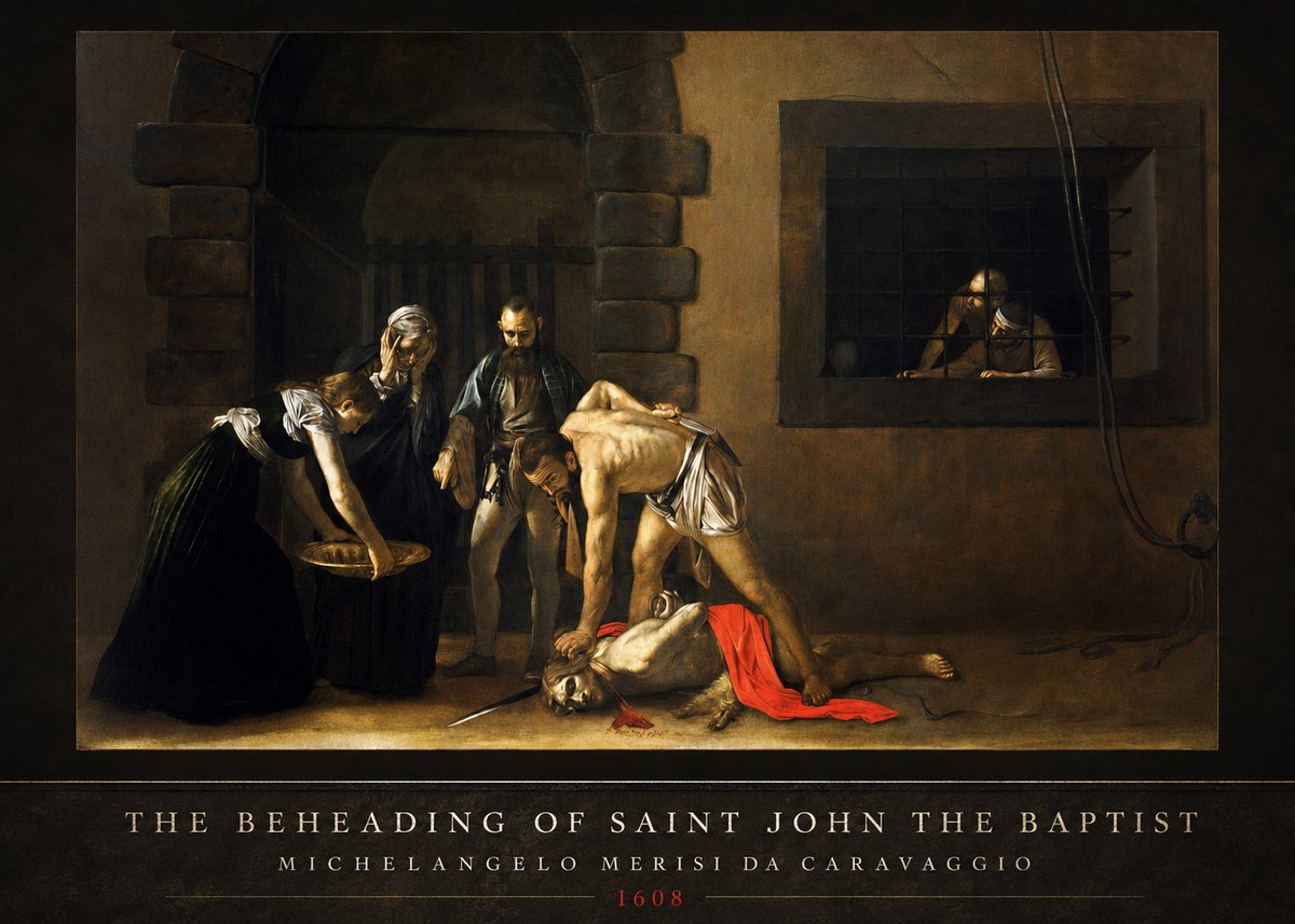 Michelangelo Merisi da Caravaggio The Beheading of Saint John the Baptist No3 - Poster
