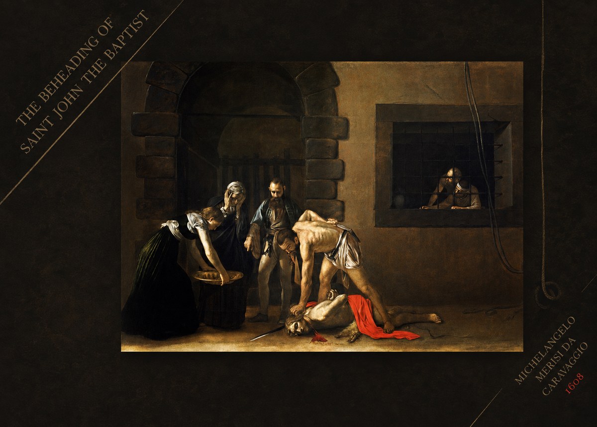 Michelangelo Merisi da Caravaggio The Beheading of Saint John the Baptist No4 - Poster