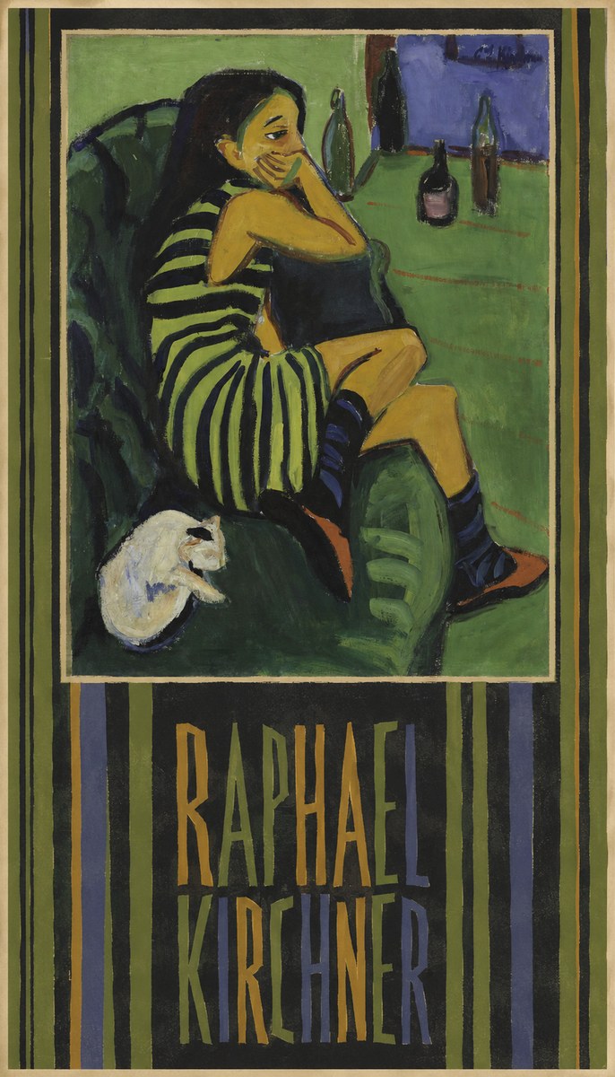 Raphael Kirchner Woman with a Cat No5 - Poster
