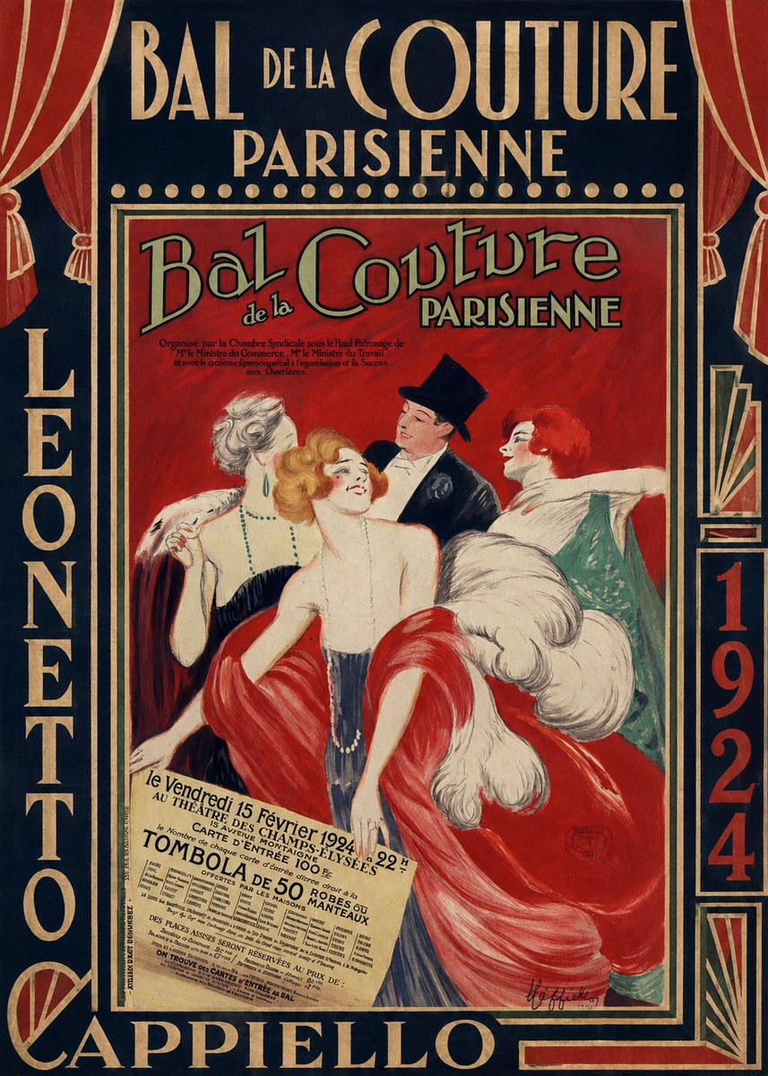 Leonetto Cappiello Bal De La Couture Parisienne No4 - Poster