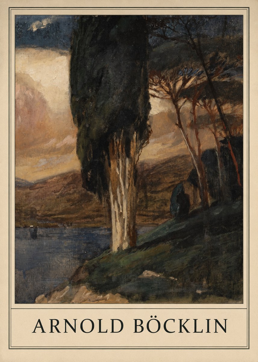 Arnold Böcklin Villa by the Sea II No1 - Poster