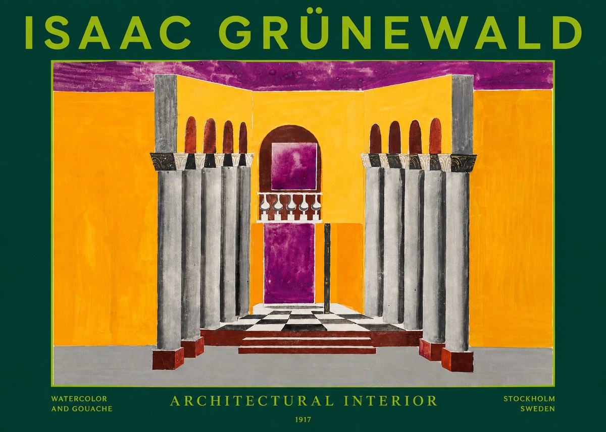 Isaac Grünewald Architectural Interior No3 - Poster