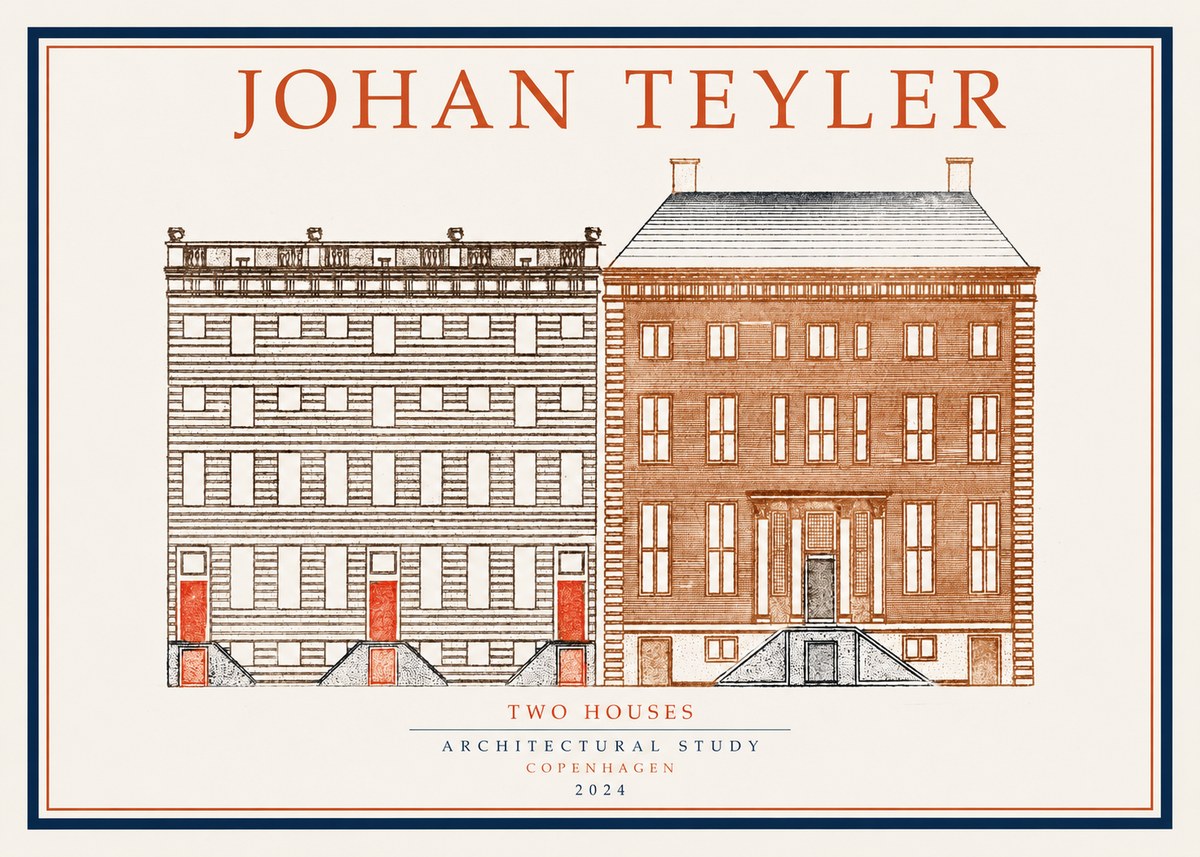 Johan Teyler Two Houses No1 - Poster