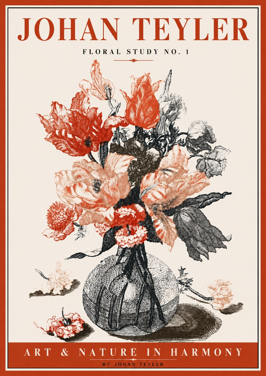 Johan Teyler Botanical Study No. 1 No6 - Poster