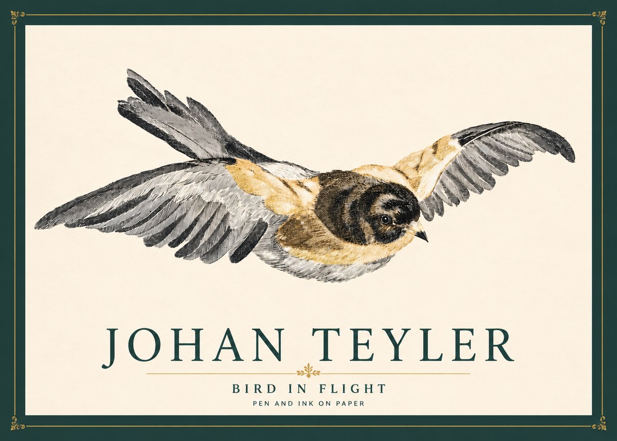 Johan Teyler Bird in Flight I No4 - Poster