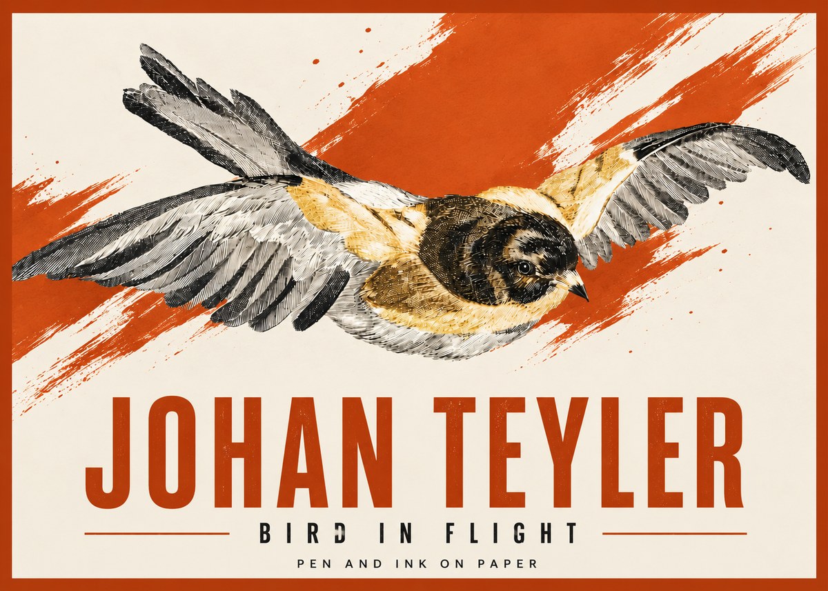 Johan Teyler Bird in Flight I No5 - Poster
