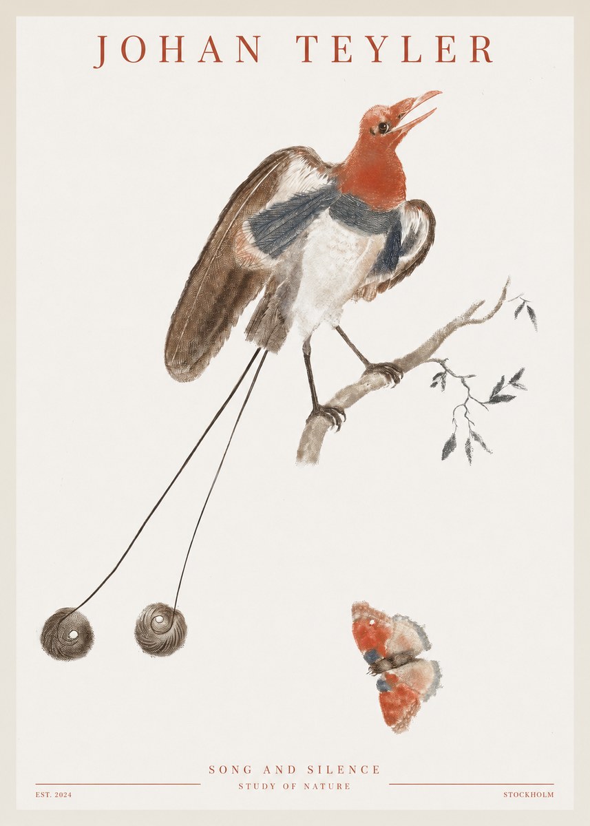 Johan Teyler Song and Silence - Study of Nature No1 - Poster