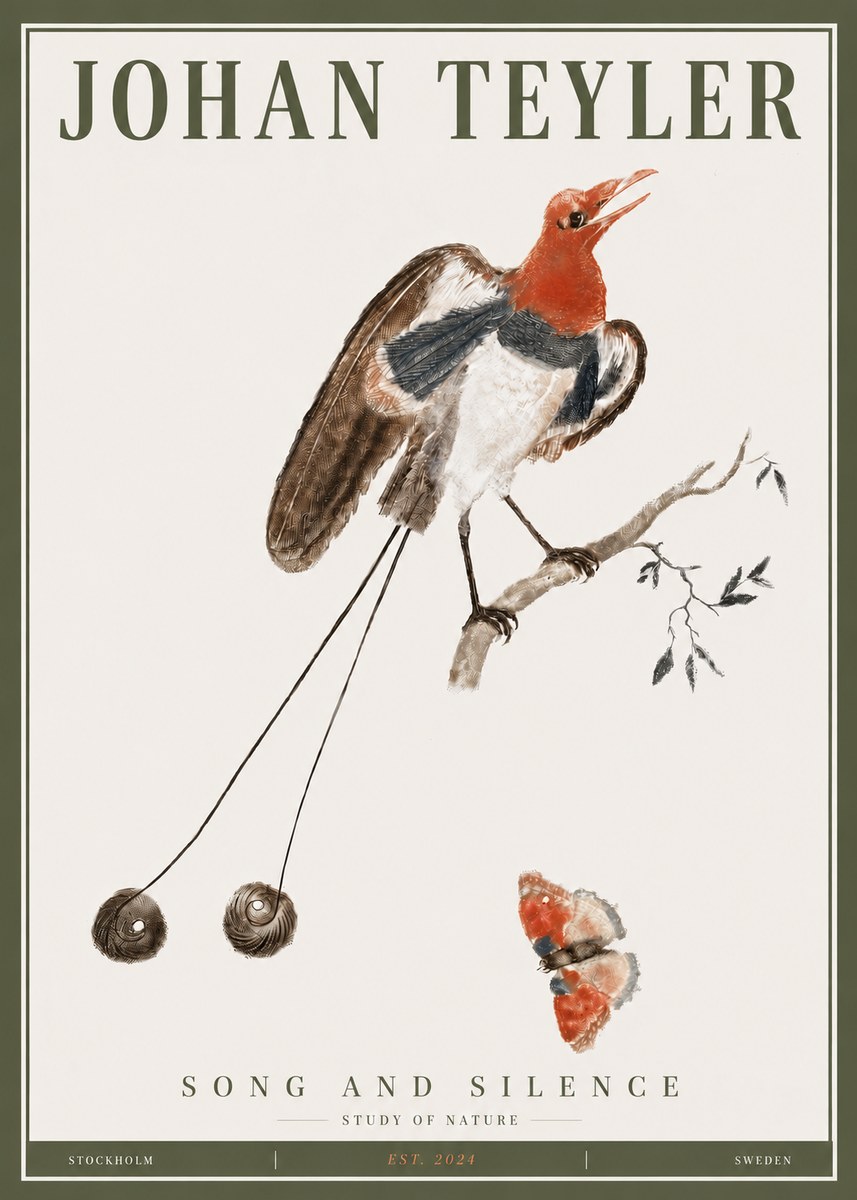 Johan Teyler Song and Silence - Study of Nature No4 - Poster