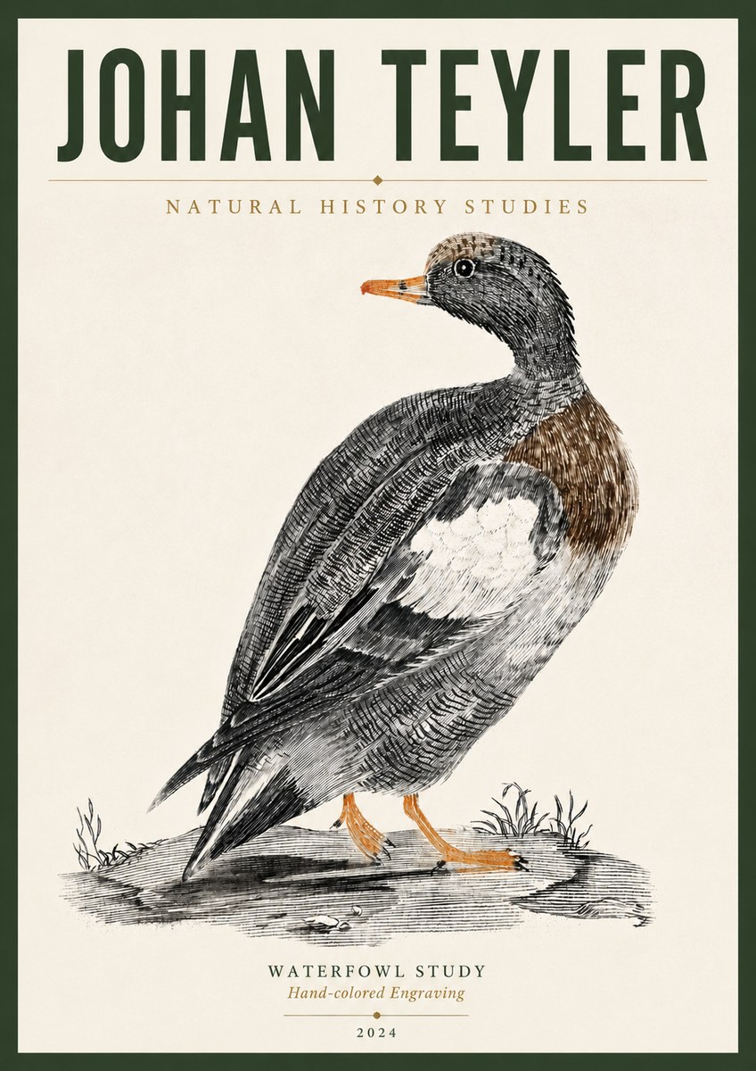 Johan Teyler Waterfowl Study No5 - Poster