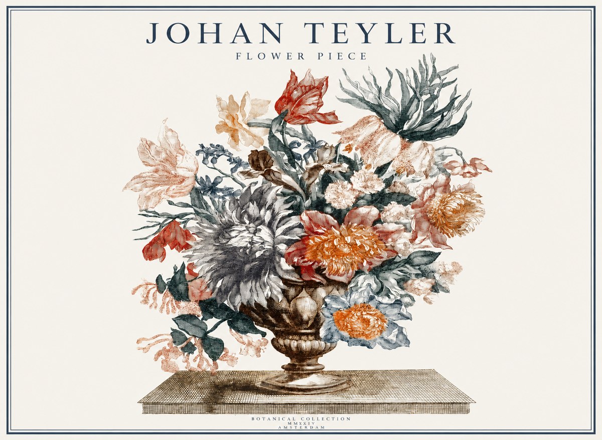 Johan Teyler Flower Piece No1 - Poster