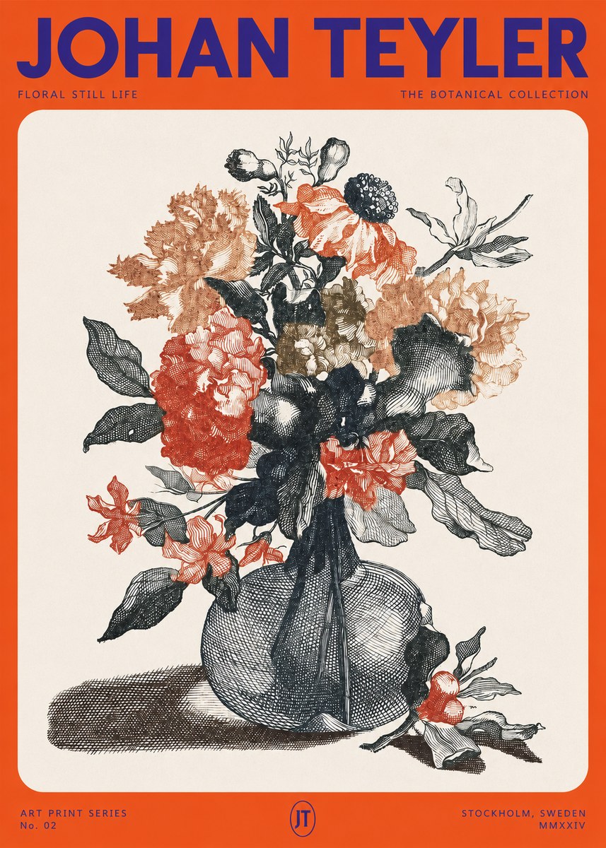 Johan Teyler Floral Still Life II No2 - Poster