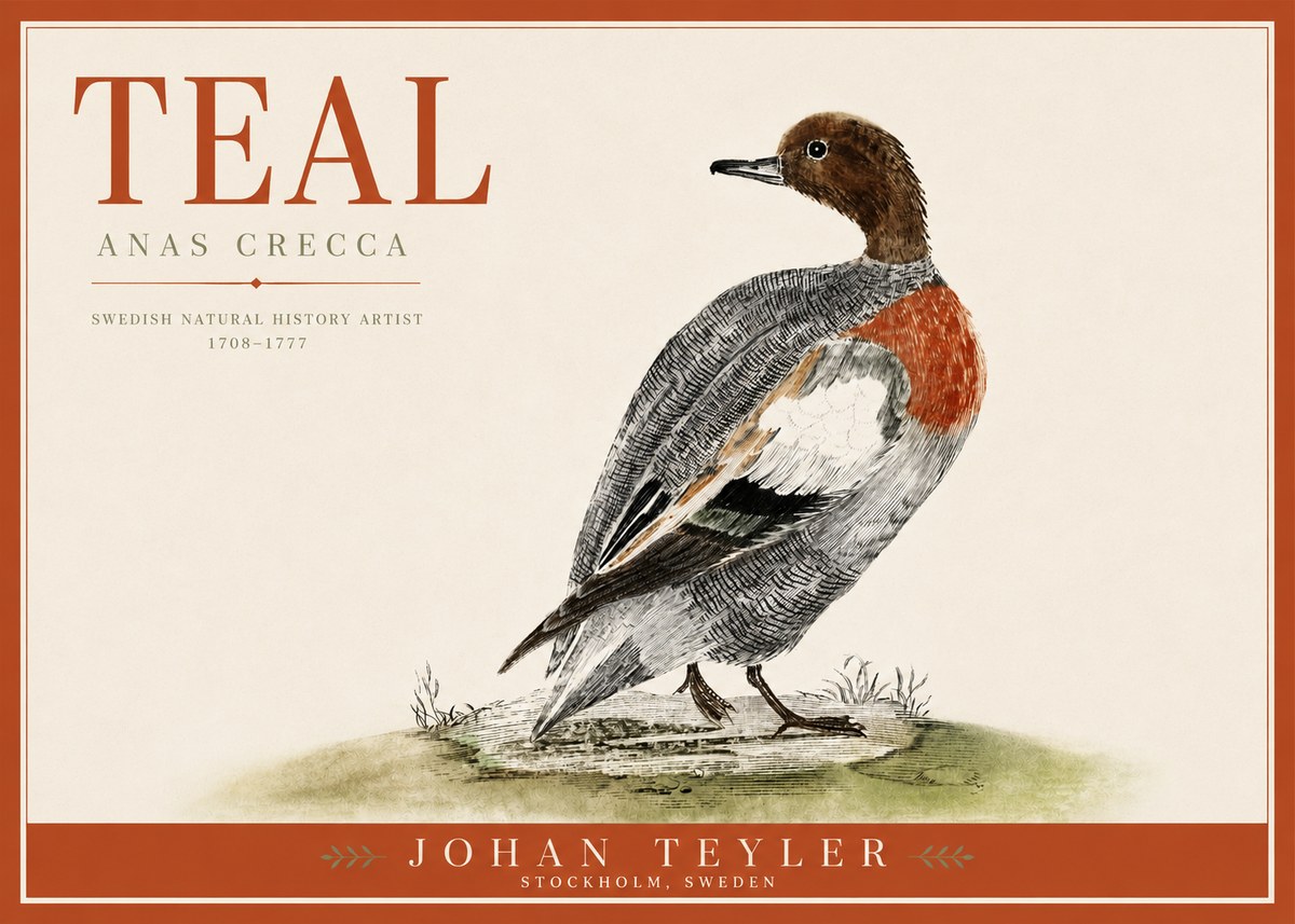 Johan Teyler Teal No3 - Poster