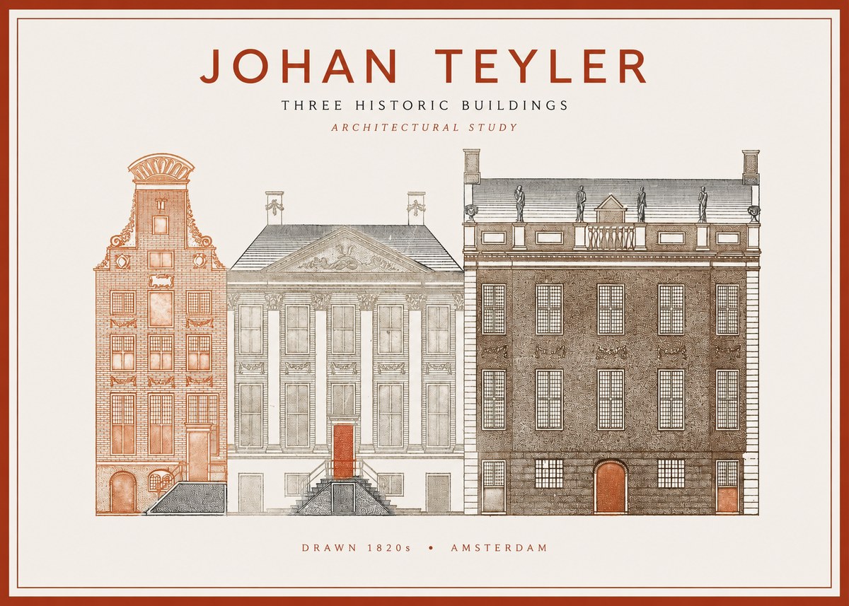 Johan Teyler Three Historic Buildings No1 - Poster