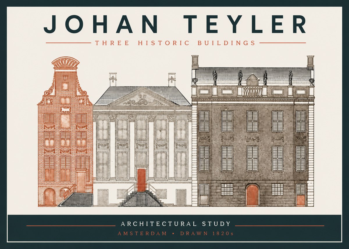 Johan Teyler Three Historic Buildings No3 - Poster