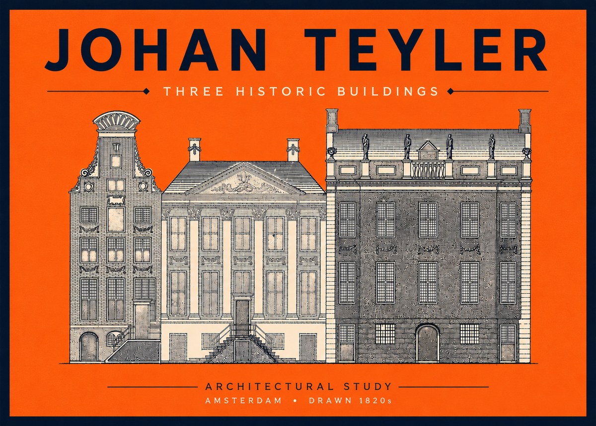 Johan Teyler Three Historic Buildings No5 - Poster