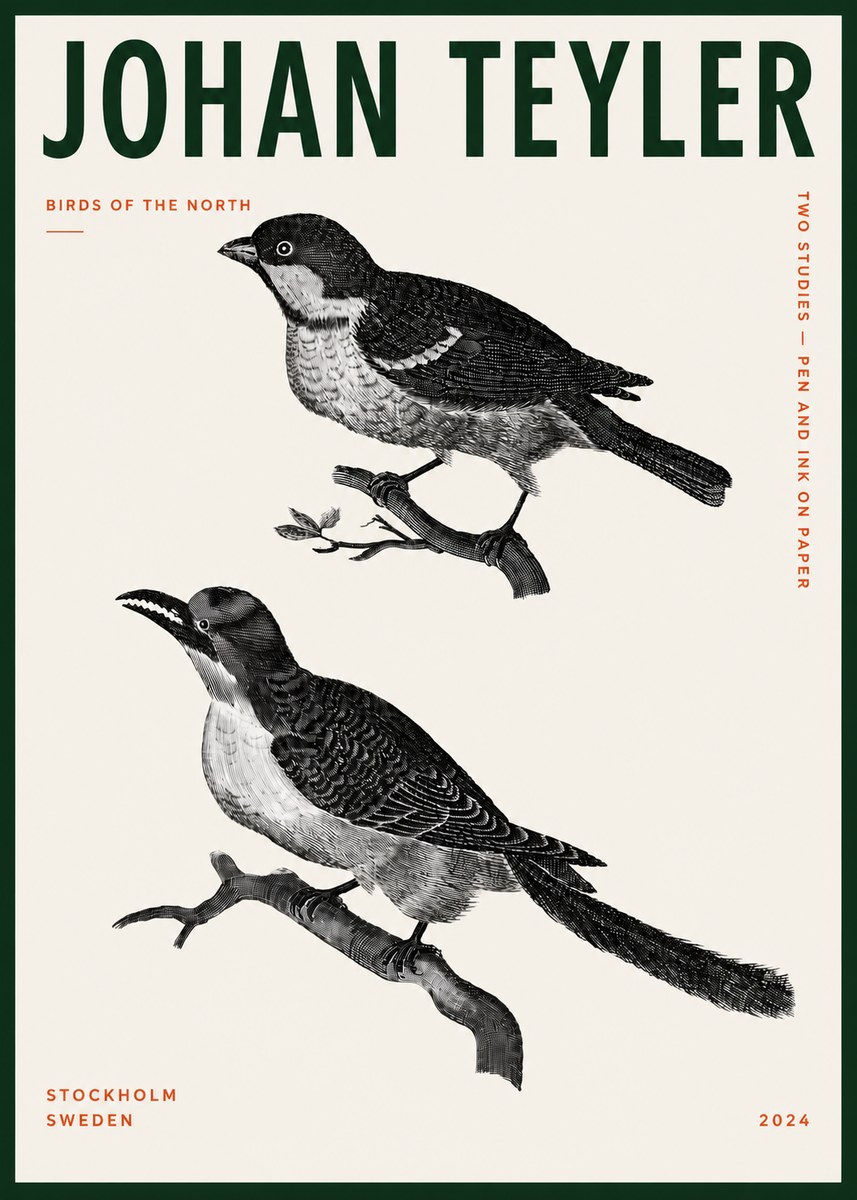 Johan Teyler Two Studies No3 - Poster