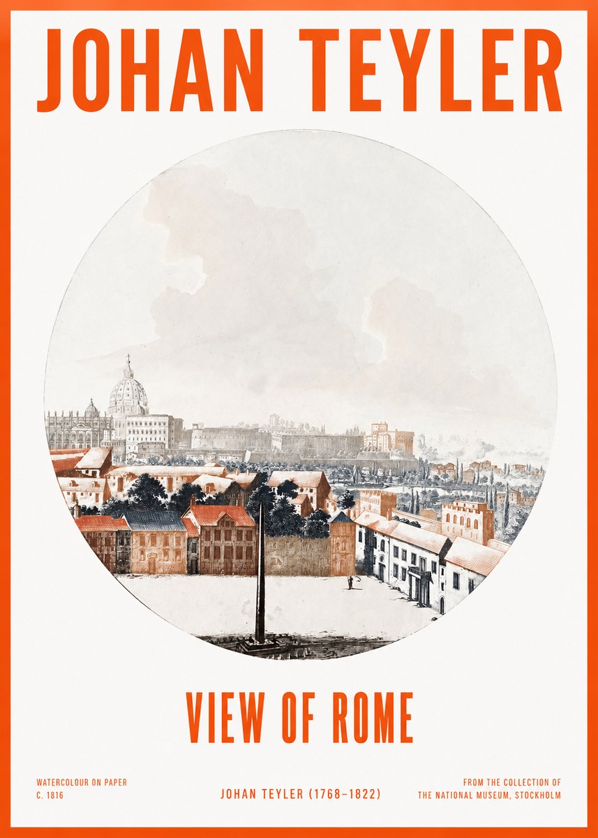 Johan Teyler View of Rome No2 - Poster