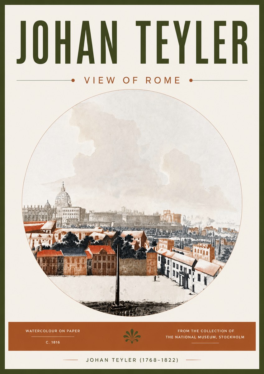 Johan Teyler View of Rome No4 - Poster