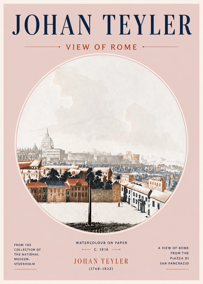 Johan Teyler View of Rome No5 - Poster