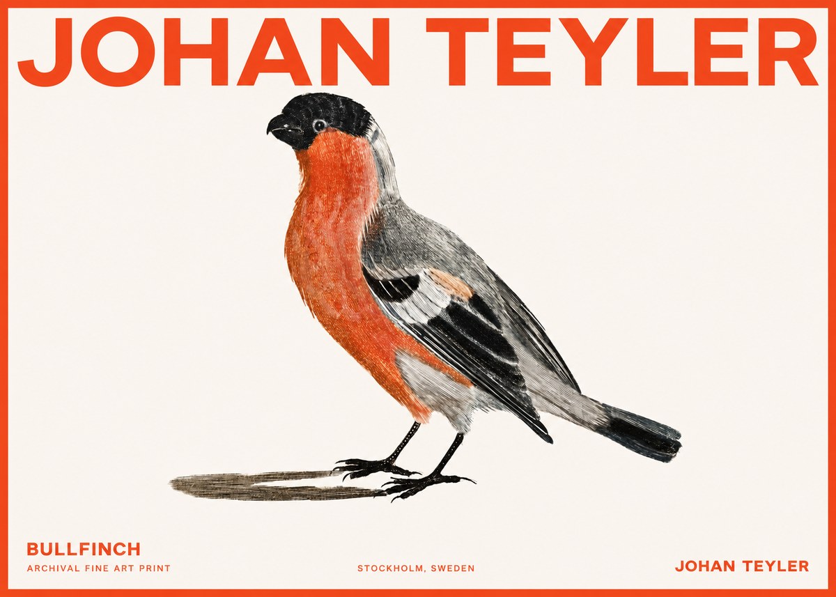 Johan Teyler Bullfinch No2 - Poster
