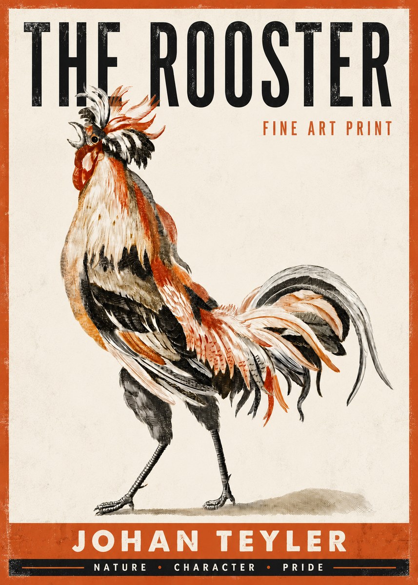 Johan Teyler The Rooster No4 - Poster