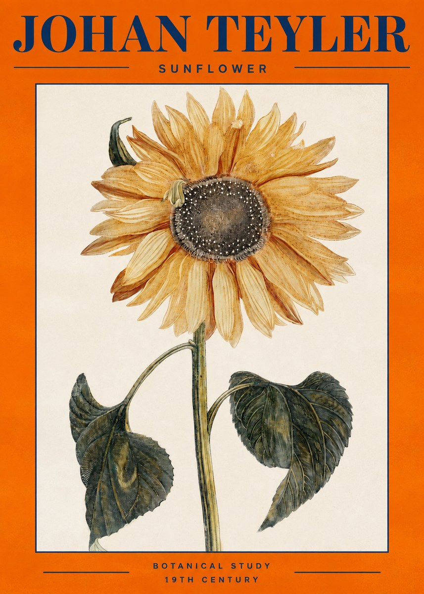 Johan Teyler Sunflower No2 - Poster