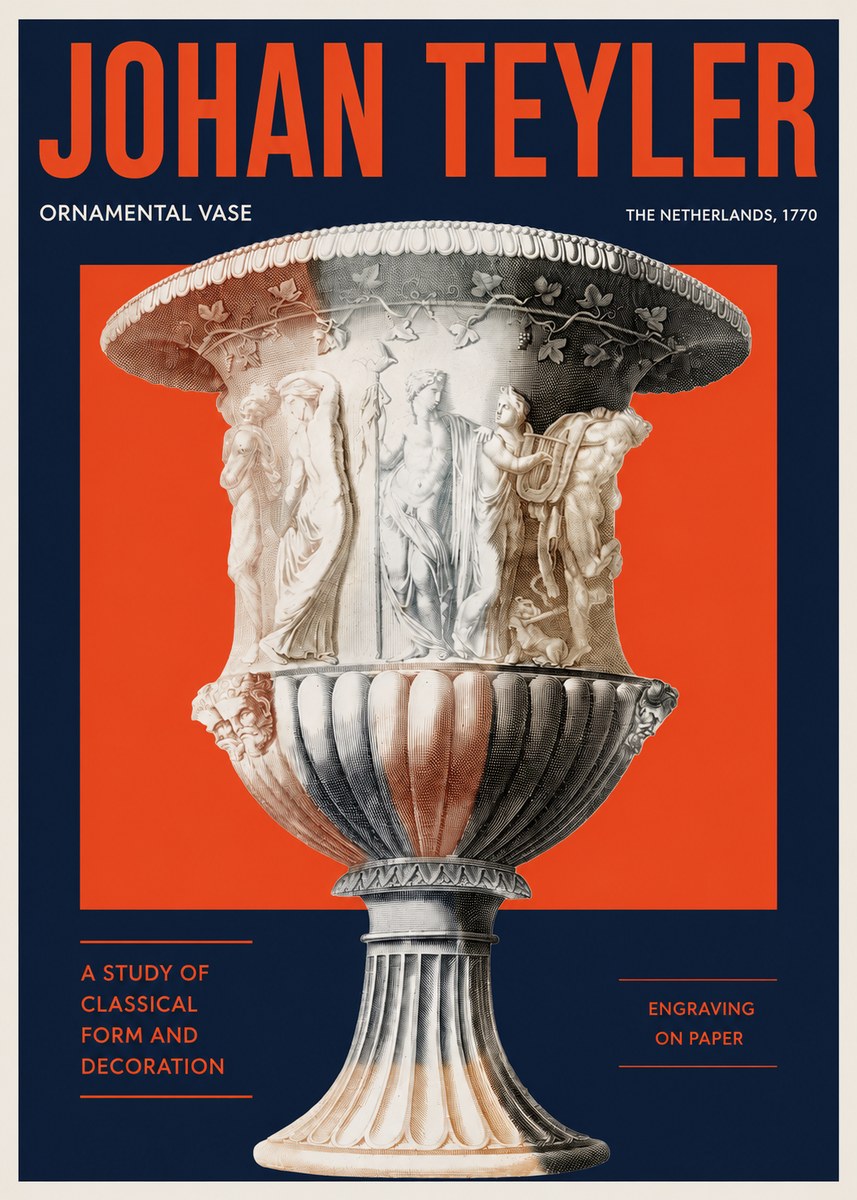Johan Teyler Ornamental Vase I No2 - Poster