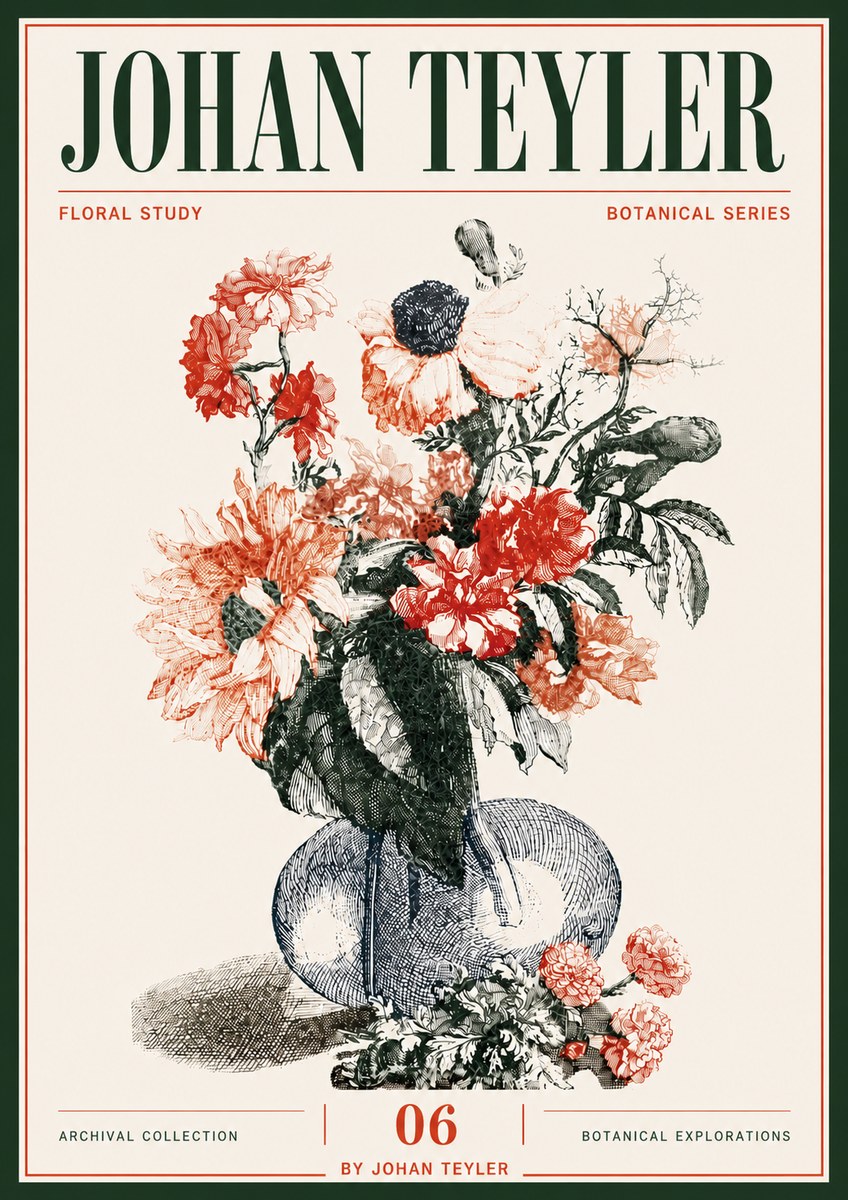 Johan Teyler Floral Study No6 - Poster
