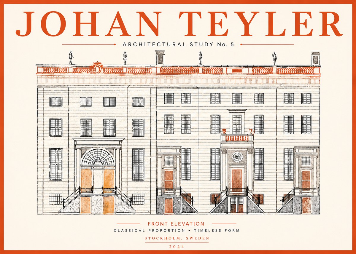 Johan Teyler Architectural Study VI No6 - Poster