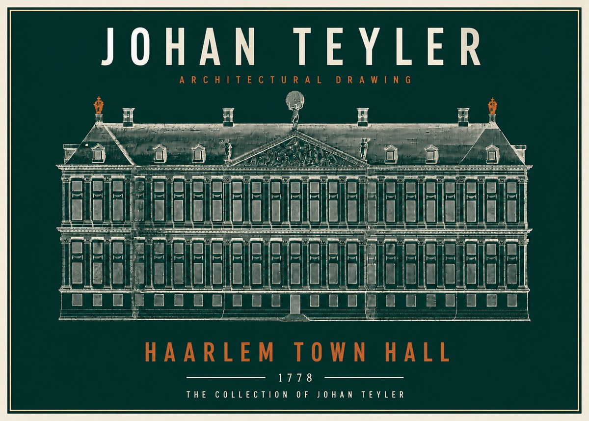 Johan Teyler Haarlem Town Hall - Elevation - 1778 No4 - Poster