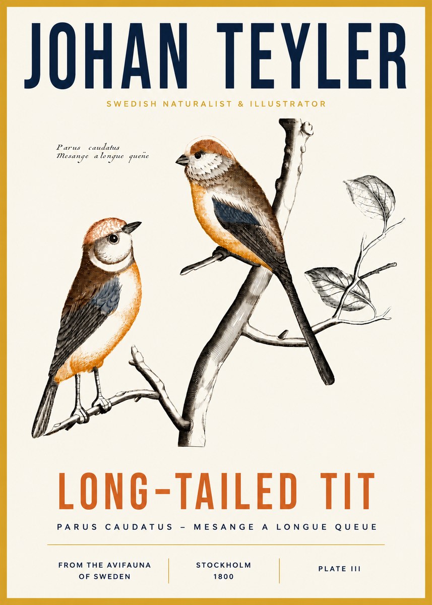 Johan Teyler Long-tailed Tit No3 - Poster