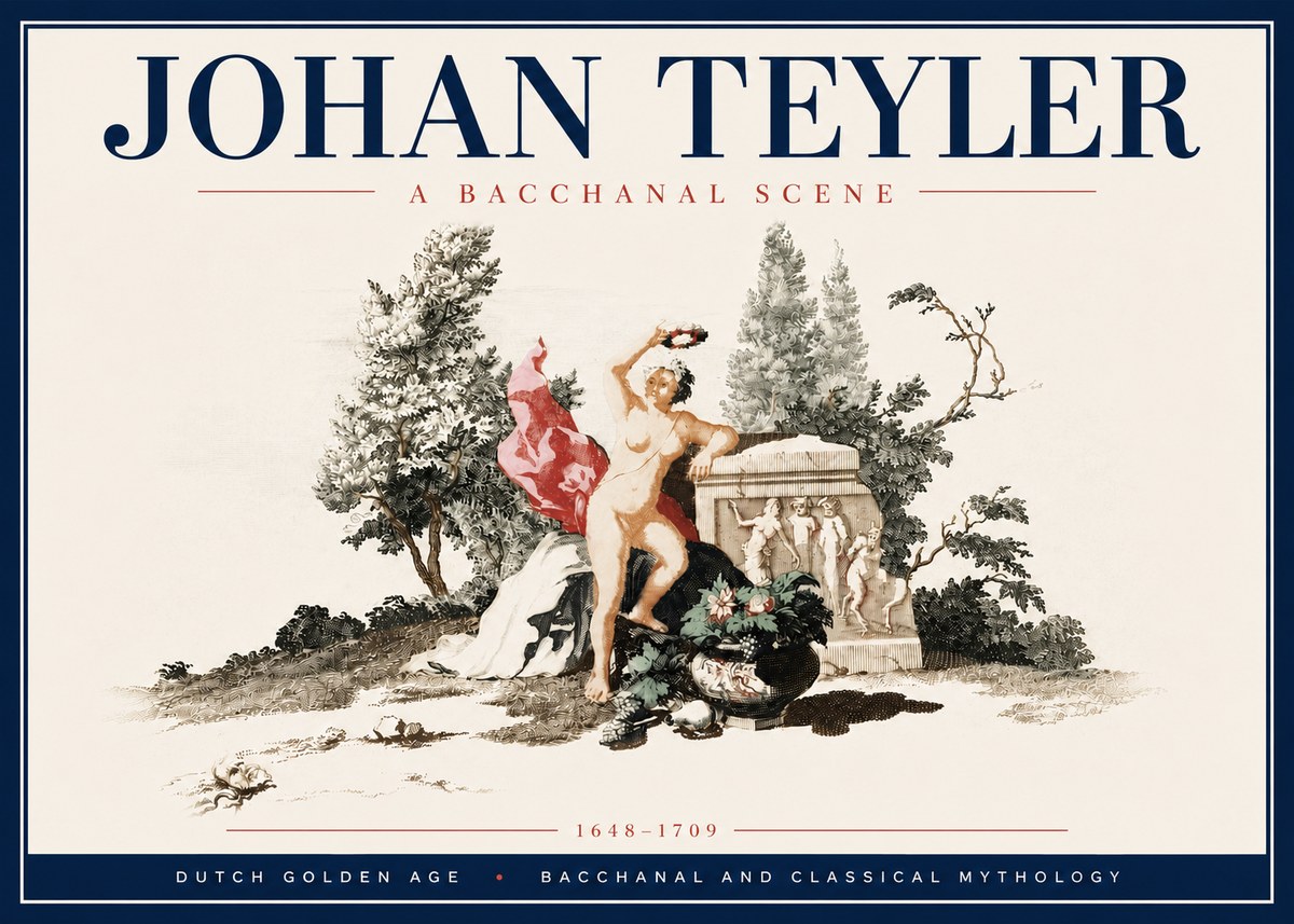Johan Teyler A Bacchanal Scene No6 - Poster