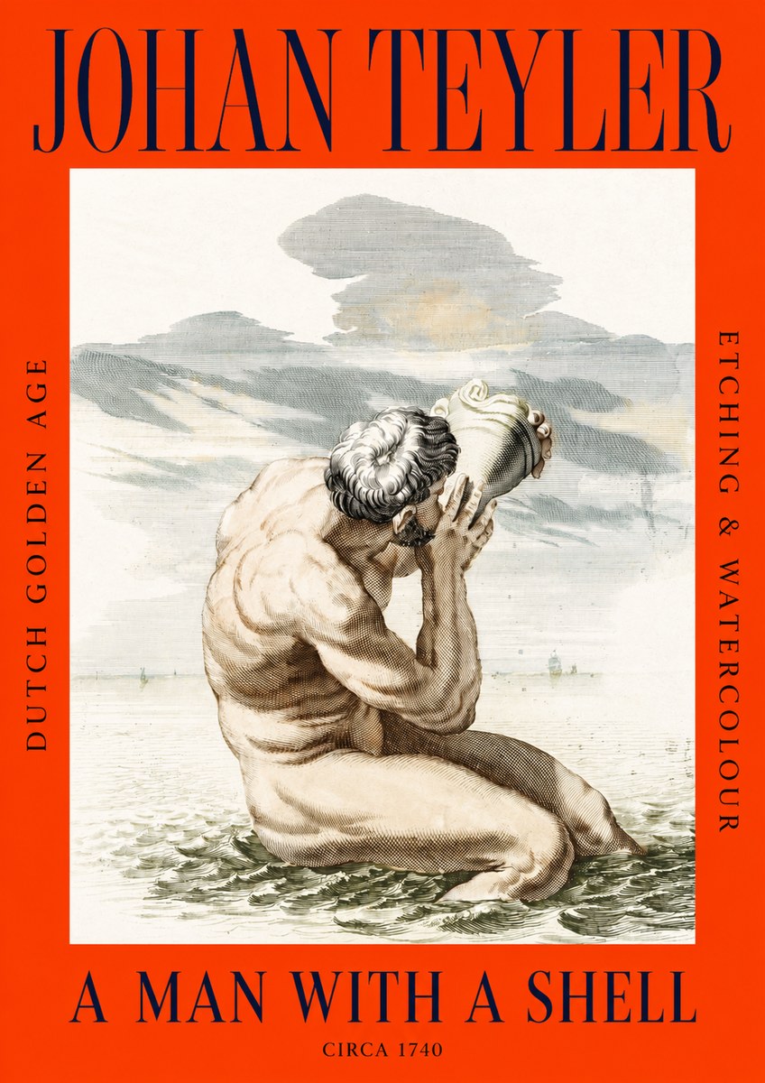 Johan Teyler A Man with a Shell No2 - Poster