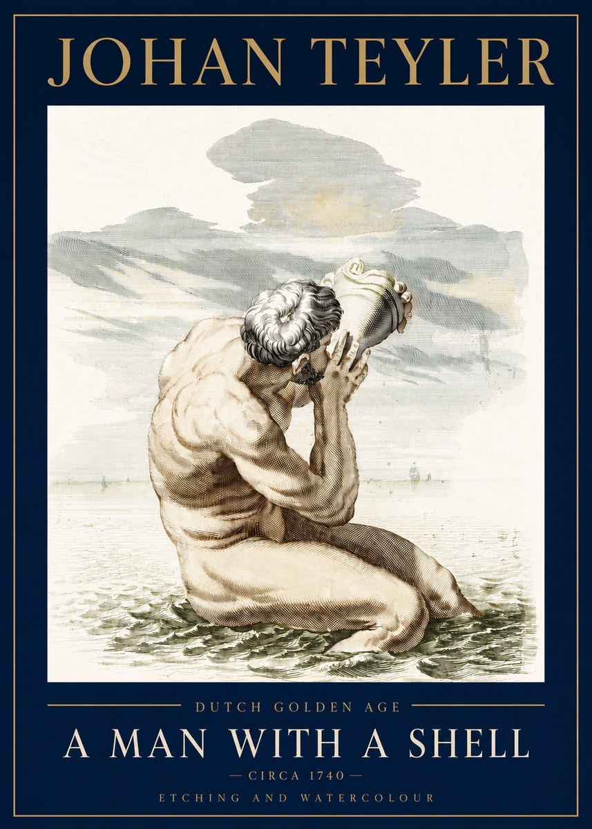 Johan Teyler A Man with a Shell No3 - Poster