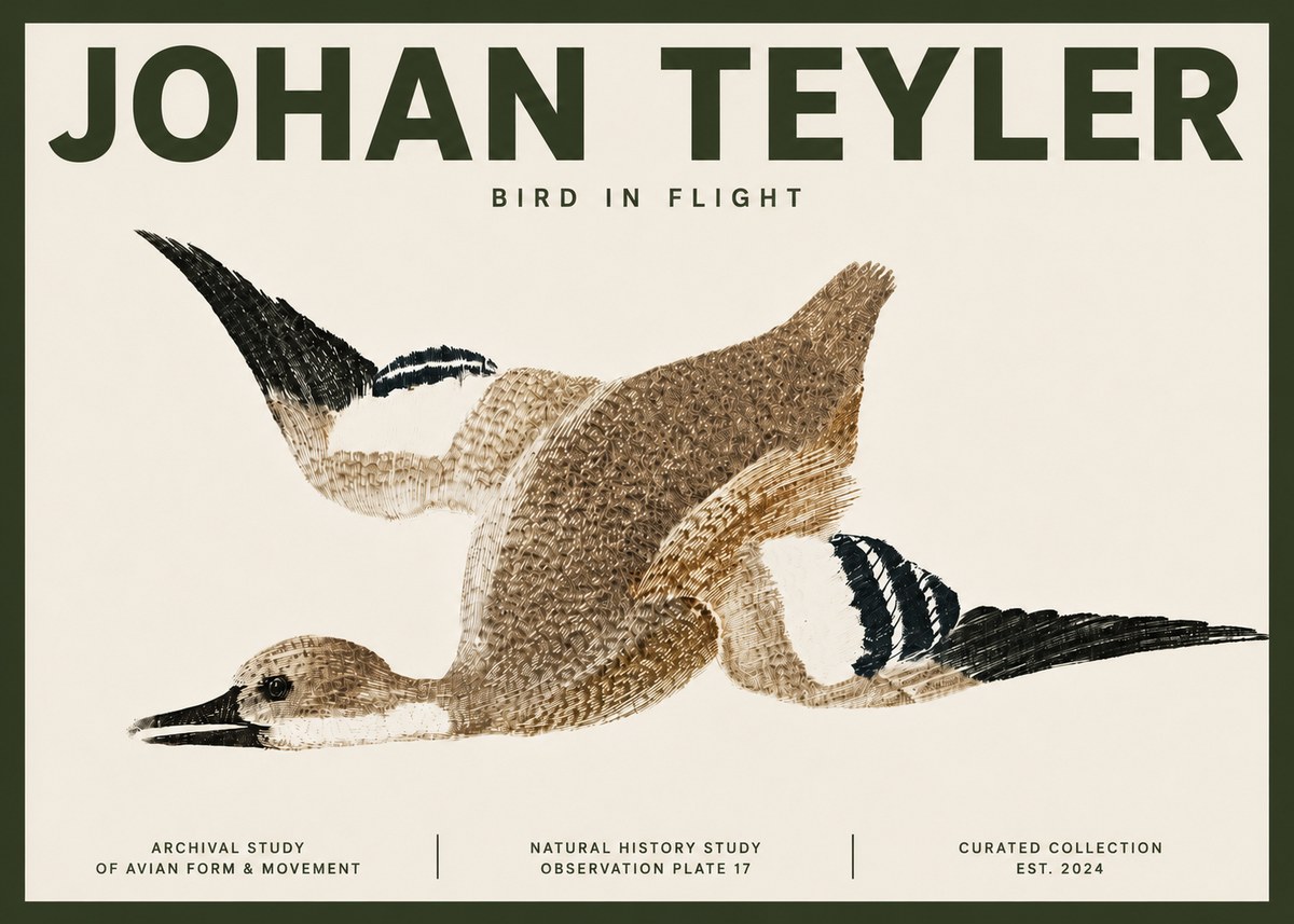 Johan Teyler Bird in Flight II No4 - Poster