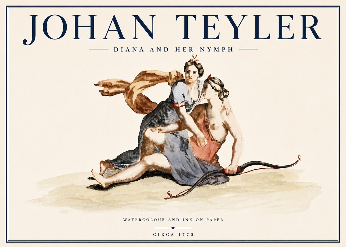 Johan Teyler Diana and Her Nymph No6 - Poster