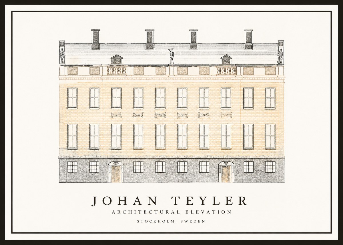 Johan Teyler Architectural Elevation No1 - Poster