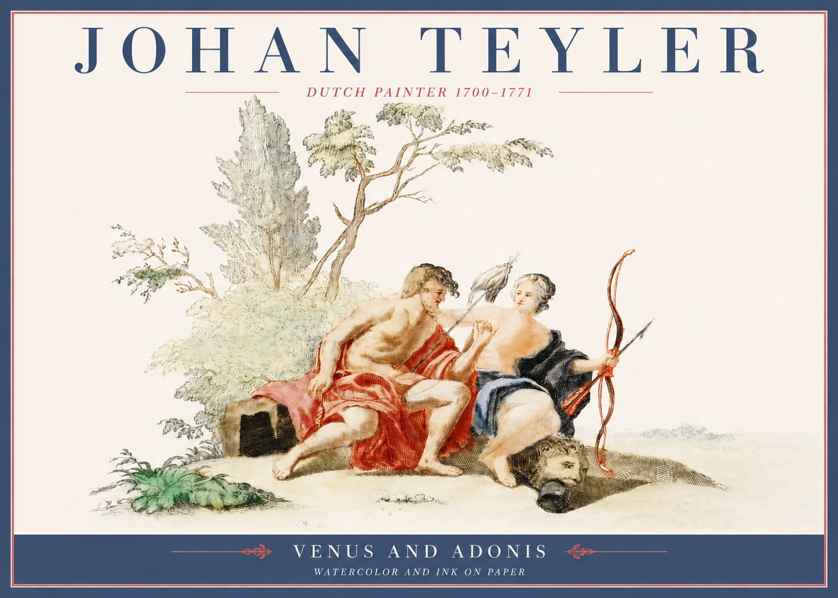 Johan Teyler Venus and Adonis No4 - Poster