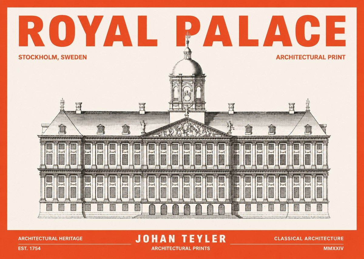 Johan Teyler Royal Palace No3 - Poster