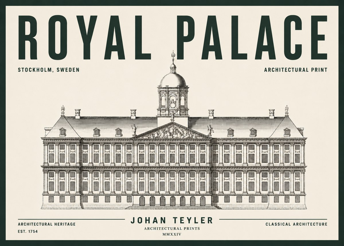 Johan Teyler Royal Palace No5 - Poster