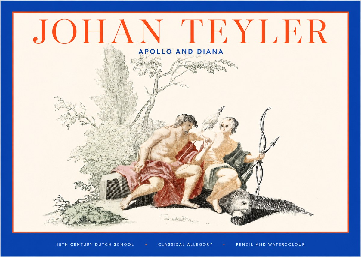 Johan Teyler Classical Study with Cupid and Symbols No6 - Poster