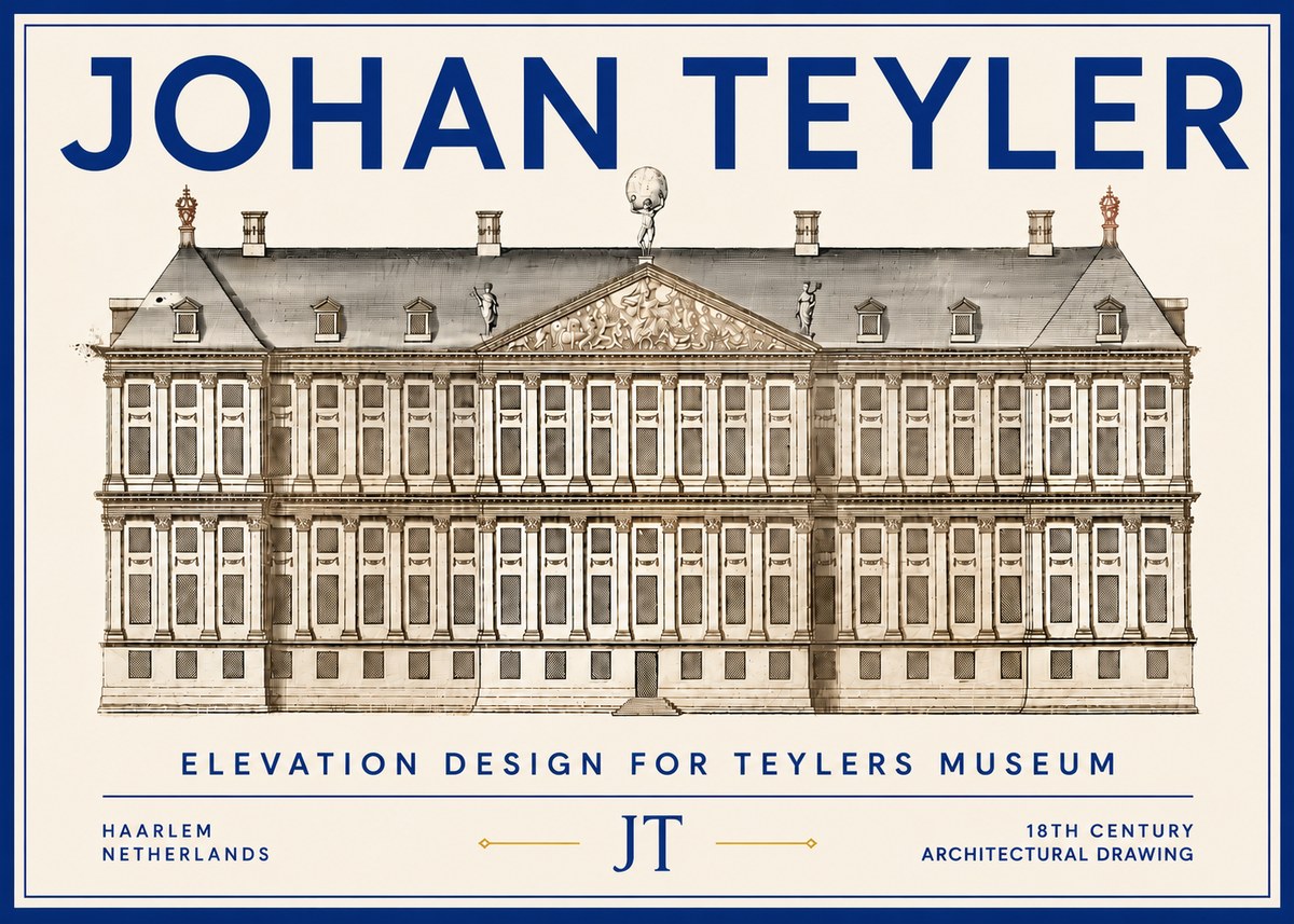 Johan Teyler Elevation Design for Teylers Museum, Haarlem No6 - Poster